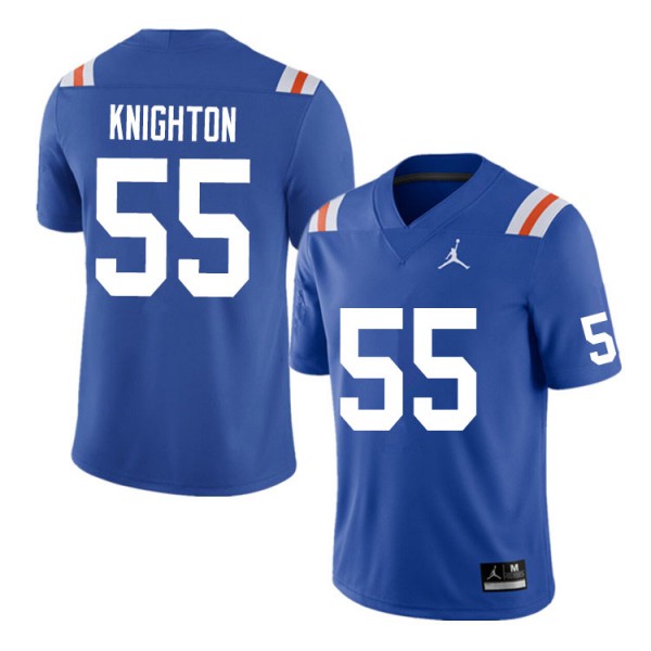 Men #55 Hayden Knighton Florida Gators College Football Jerseys Throwback
